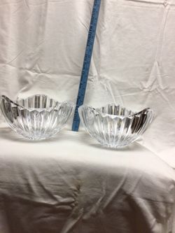 Two 9 -3/4” 💎 Crystal MIKASA 💎 CORONATION Crystal Bowls ✨Like New ✨