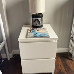 White IKEA End Table