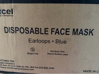 Excel Disposable Blue Earloop Facemask's