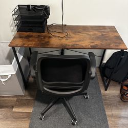 Office Desk + Chair + Divider