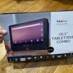 Proscan 10.1 inch Tablet/Portable DVD Player Combo Android 12 32GB Storage