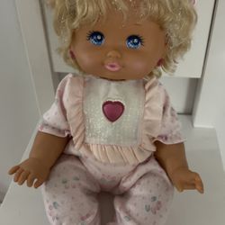 Vintage 1989 Baby Twinkles Lights Mattel Doll European Italy