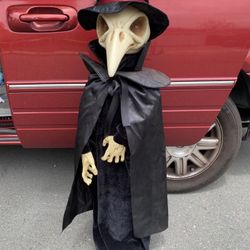 Plague Doctor Animated Talking Figure also available.  Working. About 3 feet.   $70  Pumpkin Head Figure Horror Halloween Animated. About 3 feet.    B