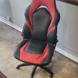 Red And Black Rolling Office Chair