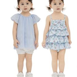 NWT baby Girl 100% cotton 3pcs outfit set size 24M