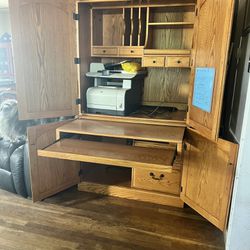 Solid Wood Home Office/Crafting/Sewing Work Hutch