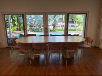 Dining room table with 10 chairs