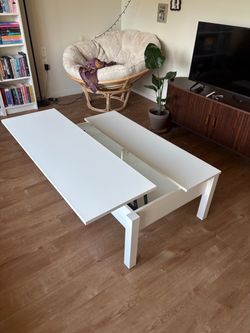 White Rectangular Coffee Table