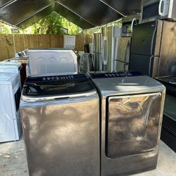 XL Samsung Top Load Washer & Dryer Set 