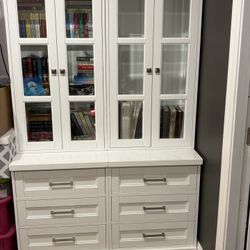 Bookcase/drawers set And Desk 