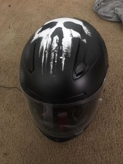 Size XL Punisher Motorcycle Helmet