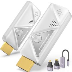 🔥Brand new🔥 Wireless HDMI Transmitter and Receiver 328FT/100M,4K Decode 1080P Output Wireless HDMI Extender,2.4G/5G Plug&Play Portable Wireless,for 