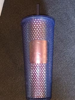 Disneyland 2021 Starbucks Studded Tumbler – Blue Purple Iridescent Geometric