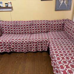L shaped Grey Sofa 