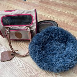 Dog Carrying Bag and Small Bed
