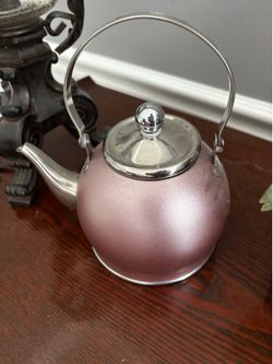 Metallic Rose Gold / Pink Stainless Steel Tea Kettle