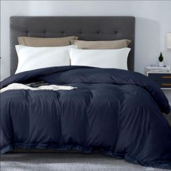 (Brand New in Pack)
SLEEP-NEST Super King Plus Duvet Cover 120x120-1 Piece, 100% Cotton - All Season, Breathable, Zipper Closure - Navy Blue Duvet Cov