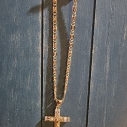 Cadena y Cristo 55cm