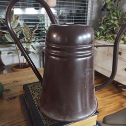 Antique Rustic Watering Can with Iron Handle, Large Vintage Pitcher Indoor Outdoor Rustic Gardening Tool, Unique Industrial Decor