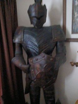 Medieval  knight of Aromor statute life size