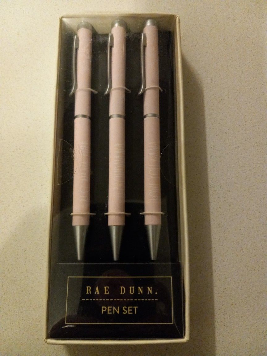 Brand New Set Of Three Pink Rae Dunn Pens That Say Best Nana Ever