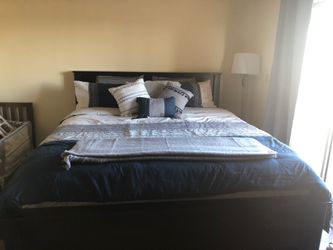 Custom California King Solid Wood Storage Bed Frame with Drawers