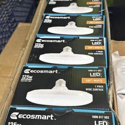 EcoSmart 125-Watt Equivalent Wide Surface Non-Dimmable LED Light Bulb Soft White. $20 all