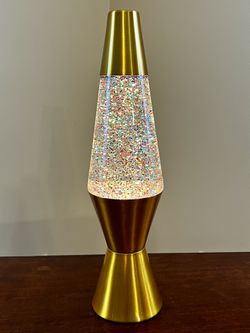 11.5” Lava Lamp with rainbow glitter
