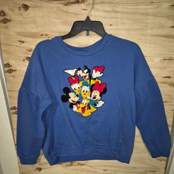 Disney, Mickey and Friends Junior Girls Vintage Crew Neck Size L
