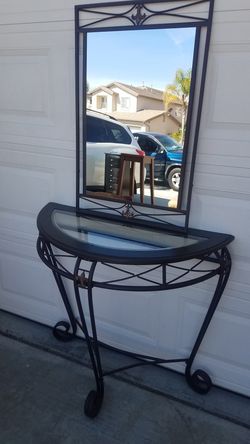 Table and mirror