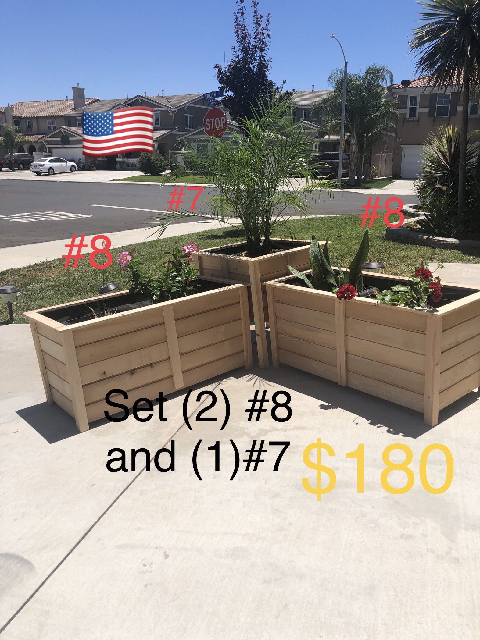 Wood Planter Box Garden Raised Herb Pots