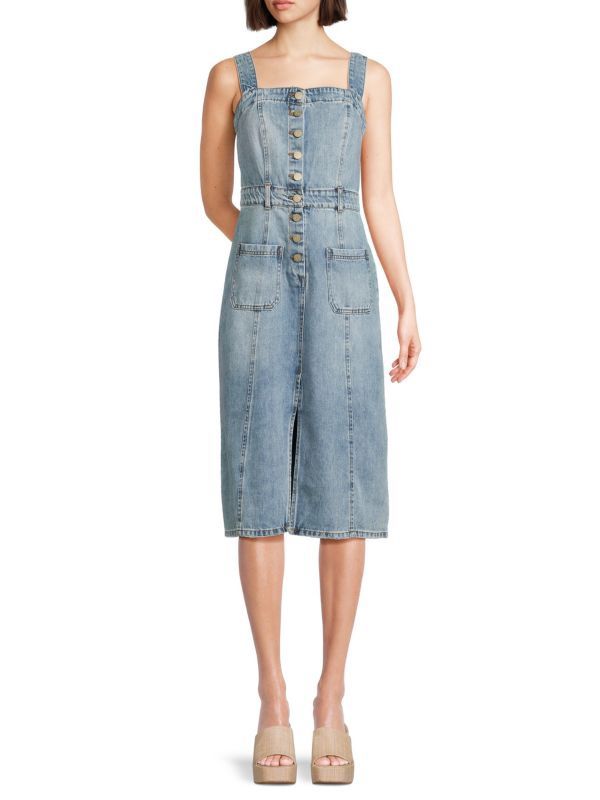 Women’s HABITUAL Washed Midi Denim Dress worn once XS