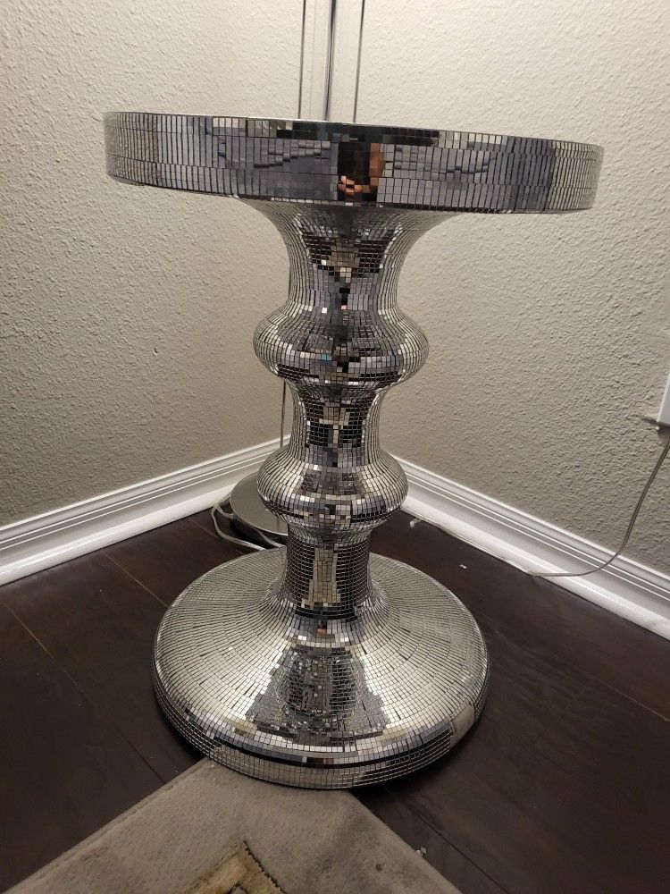 Mirrored Mosaic Side Table