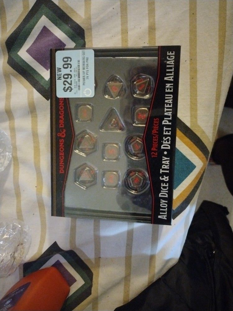 Dungeons & Dragons Alloy Dice And Tray