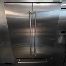 42" KITCHENAID BUILT IN FRENCH DOOR STAINLESS STEEL REFRIGERATOR 