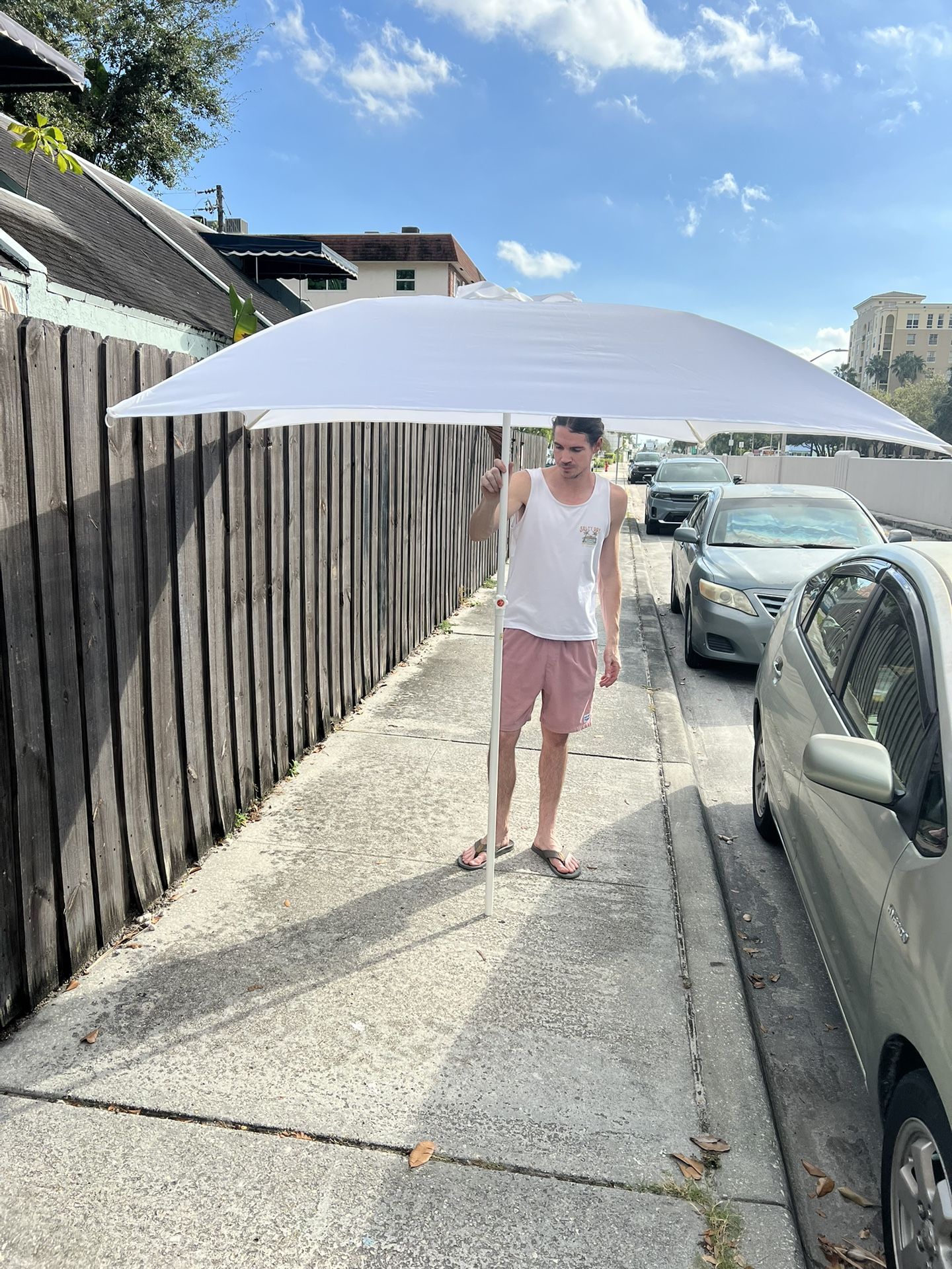 Taylor Made White Beach Golf Boat Umbrella