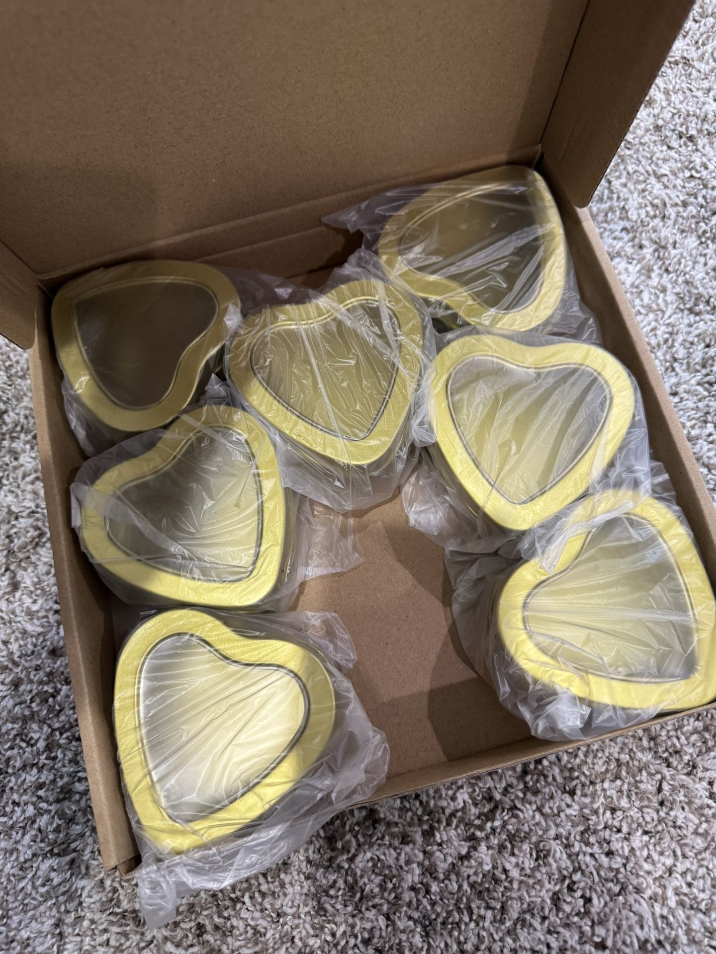 Gold Heart Boxes 