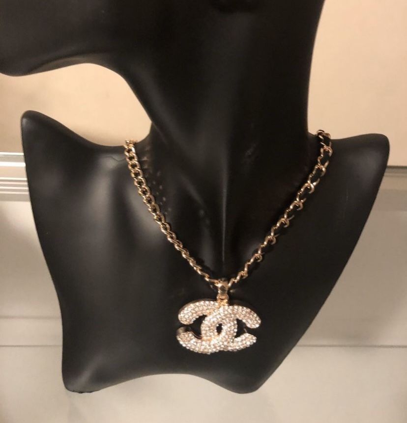 Double C Crystal Necklace