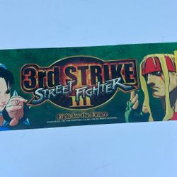 Street Fighrer 3  3rd Strike Arcade Marquee