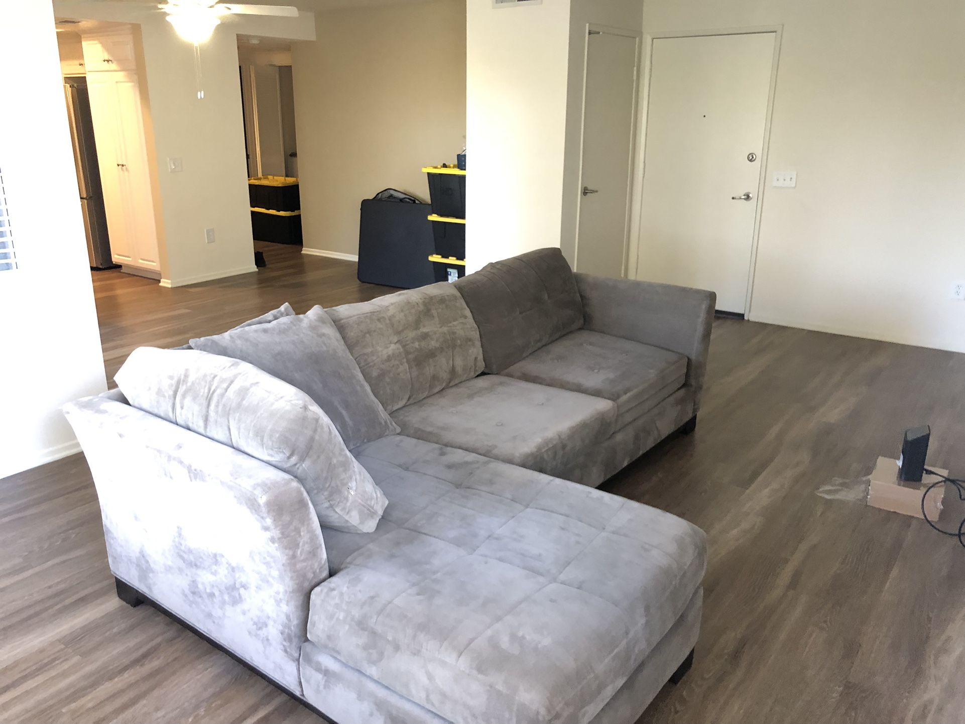 L Two Piece Couch With All Cushions 