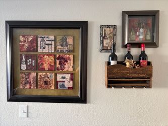 Wine-Themed Shadow Box Wall Art