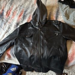 Hood Crew - Leather Jacket (LG)