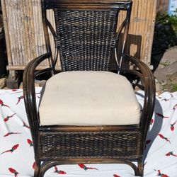 Mid Century Bamboo Wicker Lounge Chair - High End!