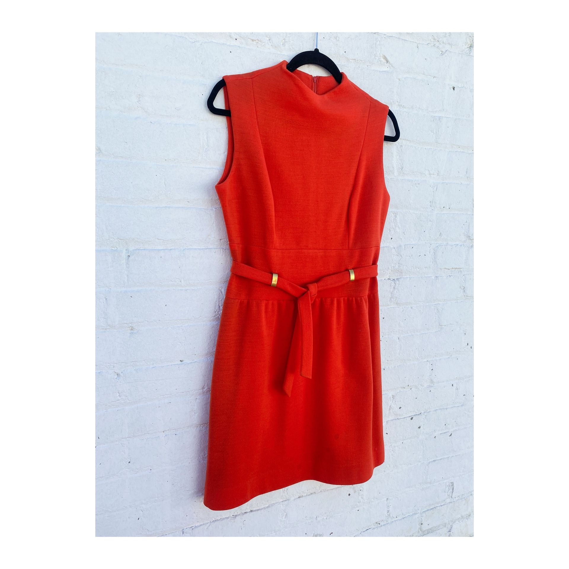 60’s Mod Orange Jonathan Logan Dress 