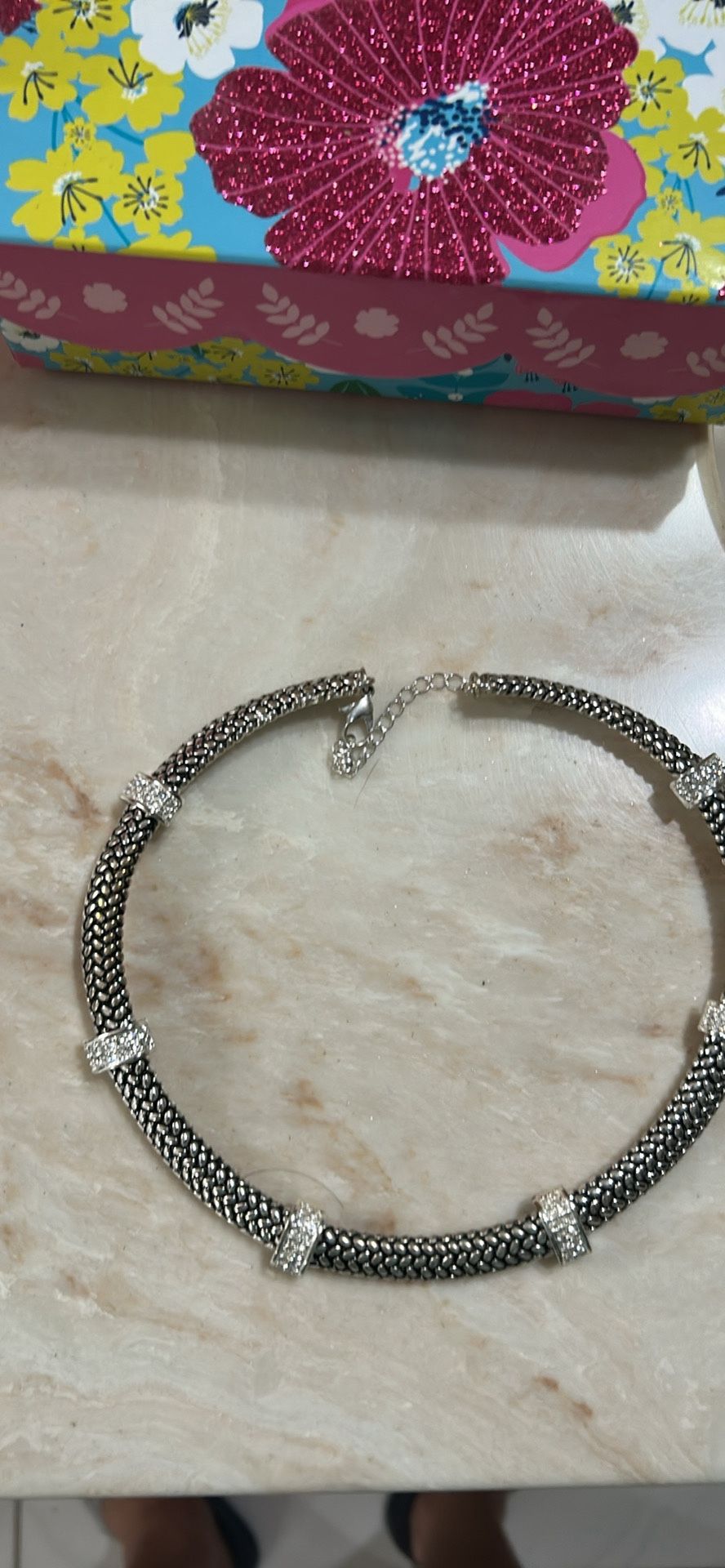 Silver Tone Choker