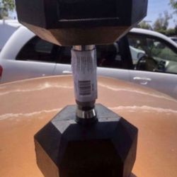 New 40 lb Rubber Hex Dumbbell $1 a pound comes individually one sold at posting price can be paired DB’s Available In 10, 20, 25, 30, 35, 40 lbs 