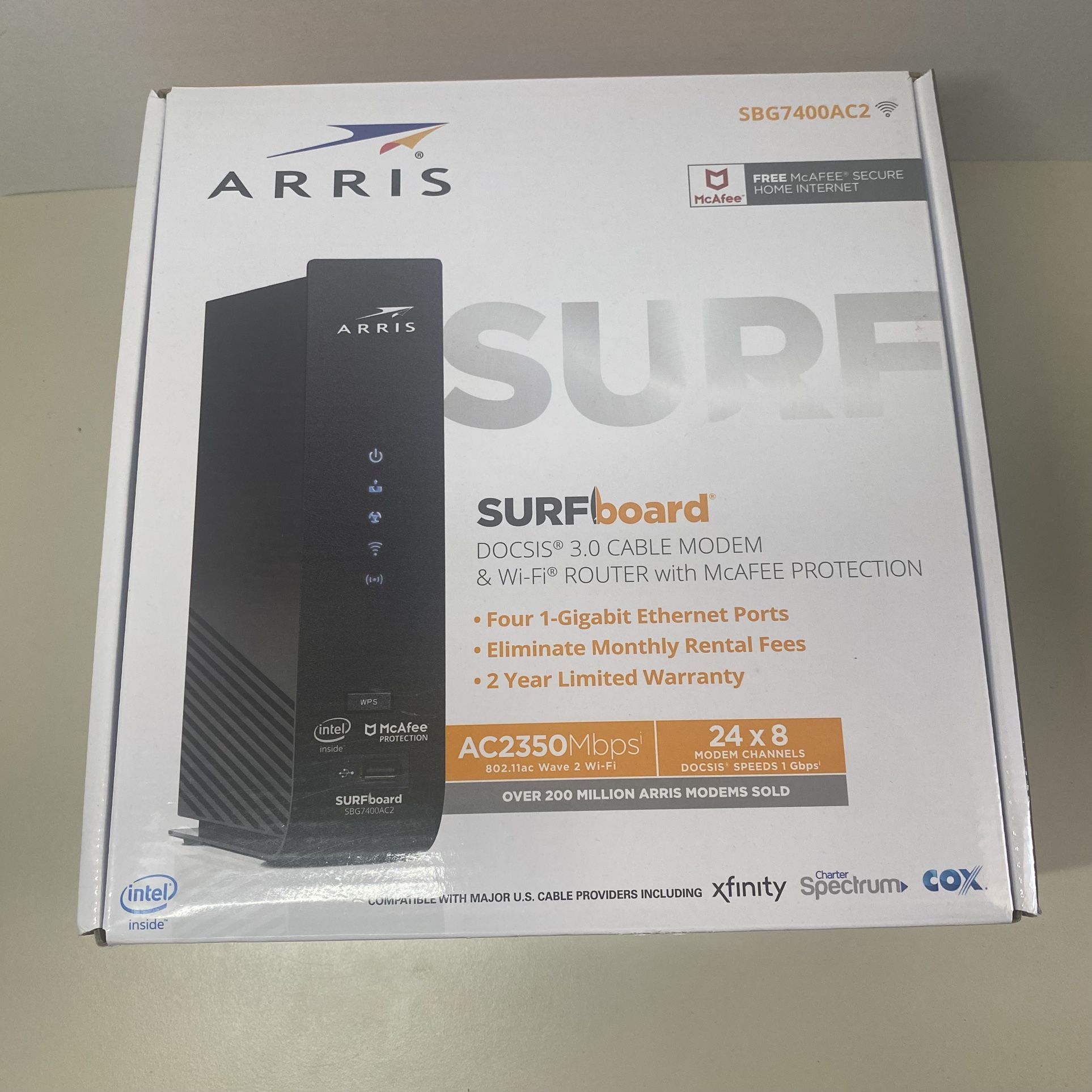 ARRIS SURFboard SBG7400AC2 Modem & AC2350 Wi-Fi Router