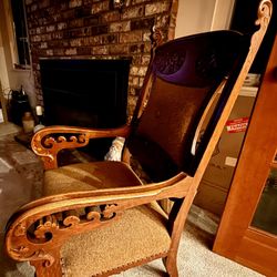 Antique hand carved chair