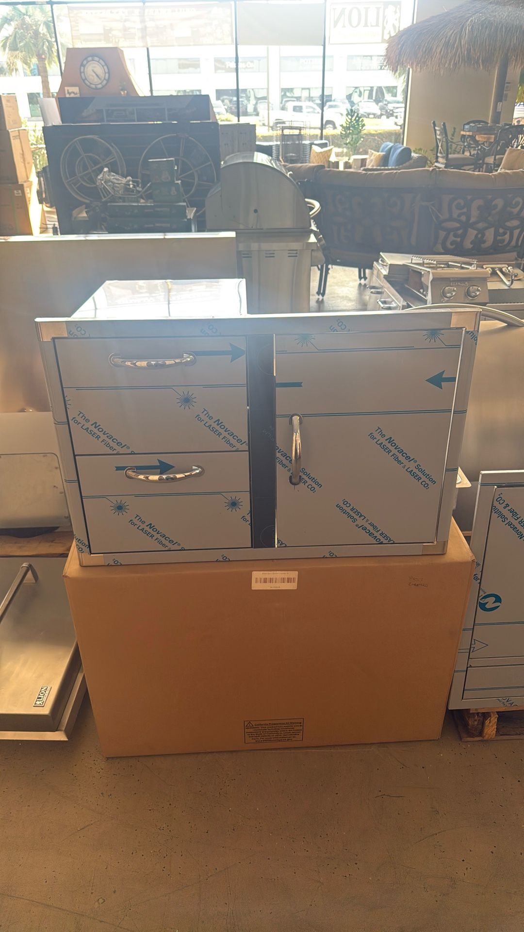 Blaze 32-in Stainless Steel Soft Close Access Door & Double Drawer Combo