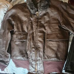 70s US Navy Bomber Leather Jacket